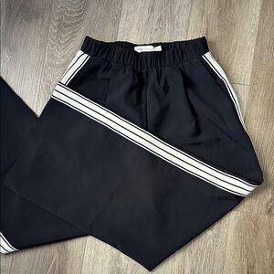 bishop + young Black and White Wide Leg Pants